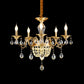 3/5 Heads Chandelier Lamp Traditional Candlestick Clear/Amber Crystal Accents Suspension Pendant Clearhalo 'Ceiling Lights' 'Chandeliers' Lighting' options 1417623