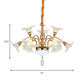 Gold 7/10 Bulbs Ceiling Light Modern Clear Crystal Floral Shade Scrolls Hanging Chandelier Clearhalo 'Ceiling Lights' 'Chandeliers' 'Modern Chandeliers' 'Modern' Lighting' 1417636