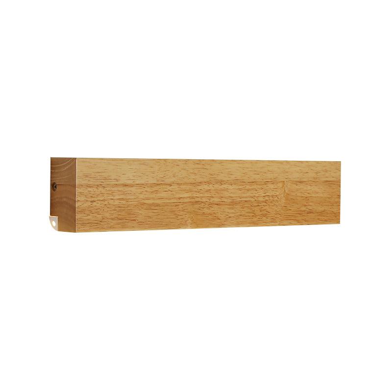 Modern Linear Wooden Wall Sconce Lamp 1-Light LED Down Lighting Fixture for Bedroom Clearhalo 'Wall Lamps & Sconces' 'Wall Lights' Lighting' 141765
