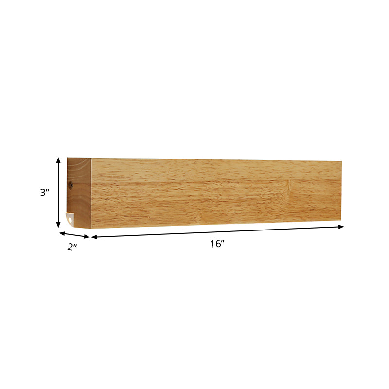 Modern Linear Wooden Wall Sconce Lamp 1-Light LED Down Lighting Fixture for Bedroom Clearhalo 'Wall Lamps & Sconces' 'Wall Lights' Lighting' 141766