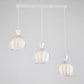 Metal Dome Cage Ceiling Pendant with Milk Glass Shade Retro Style 3 Bulb Indoor Hanging Light in Black/White Clearhalo 'Ceiling Lights' 'Modern Pendants' 'Modern' 'Pendant Lights' 'Pendants' Lighting' 1418186