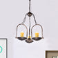 Aged Brass Metal Hanging Light Two-bulb Vintage Candle Chandeliers for Coffee Shop Clearhalo 'Ceiling Lights' 'Chandeliers' Lighting' options 1418365