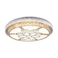 LED Lighting Fixture Contemporary Circular Clear Rectangular-Cut Crystals Flush Mount with Flower Design Clearhalo 'Ceiling Lights' 'Close To Ceiling Lights' 'Close to ceiling' 'Flush mount' Lighting' 1418418