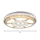 LED Lighting Fixture Contemporary Circular Clear Rectangular-Cut Crystals Flush Mount with Flower Design Clearhalo 'Ceiling Lights' 'Close To Ceiling Lights' 'Close to ceiling' 'Flush mount' Lighting' 1418419