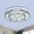 Faceted Crystals White Ceiling Lighting Round LED Contemporary Flushmount with Loving Heart/Floral/Circle Pattern