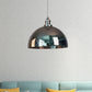 Vintage Globe/Bowl/Dome Hanging Ceiling Light 1 Light Mirrored Glass Pendant Lighting in Chrome Clearhalo 'Ceiling Lights' 'Glass shade' 'Glass' 'Pendant Lights' 'Pendants' Lighting' 1418644