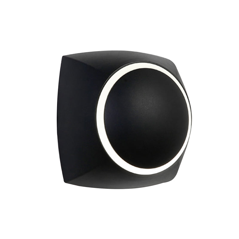 Rotatable Squared Metallic Wall Sconce Minimalism LED White Wall Mounted Lamp in Warm/White Lighting Clearhalo 'Cast Iron' 'Glass' 'Industrial' 'Modern wall lights' 'Modern' 'Tiffany' 'Traditional wall lights' 'Wall Lamps & Sconces' 'Wall Lights' Lighting' 141884