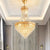 Gold Conical Down Lighting Contemporary 5/8-Bulb Faceted Crystal Ceiling Chandelier for Parlor Gold Clearhalo 'Ceiling Lights' 'Chandeliers' 'Modern Chandeliers' 'Modern' Lighting' 1419150