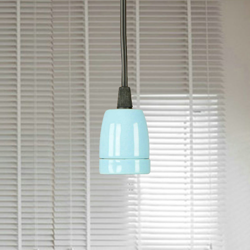 1 Head Mini Hanging Pendant Light with Adjustable Cord Retro Style Black/Red Ceramic Ceiling Hanging Light Clearhalo 'Art Deco Pendants' 'Black' 'Cast Iron' 'Ceiling Lights' 'Ceramic' 'Crystal' 'Industrial Pendants' 'Industrial' 'Metal' 'Middle Century Pendants' 'Pendant Lights' 'Pendants' 'Rustic Pendants' 'Tiffany' Lighting' 1419614