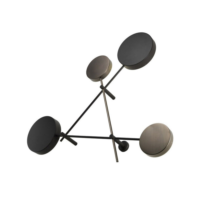 Round Wall Light Minimalist Acrylic LED 4 Lights Black Wall Sconce in Warm/White Light Clearhalo 'Modern wall lights' 'Modern' 'Wall Lamps & Sconces' 'Wall Lights' Lighting' 141972