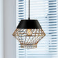 Modernism Wire Cage Pendant Lighting 1 Light Metallic Hanging Ceiling Light in Black for Bar Clearhalo 'Ceiling Lights' 'Modern Pendants' 'Modern' 'Pendant Lights' 'Pendants' Lighting' 1419860
