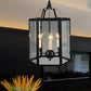 3-Light Clear Glass Hanging Chandelier Vintage Black/White Candle Pendant Light Fixture Clearhalo 'Ceiling Lights' 'Chandeliers' 'Glass shade' 'Glass' 'Industrial Chandeliers' 'Industrial' 'Middle Century Chandeliers' 'Pendant Lights' 'Tiffany' Lighting' 1420040