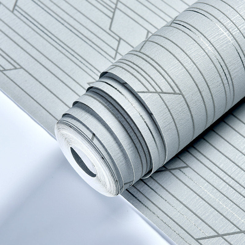 Modern Geometry Wallpaper Roll Non-Woven Washable Light-Color Wall Covering for Bedroom Clearhalo 'Modern wall decor' 'Modern' 'Wallpaper' Wall Decor' 1420339