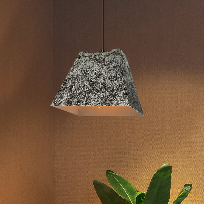 Square/Trapezoid/Set of 4 Metal Pendant Light Antique Style 1 Light Restaurant Hanging Lamp with Adjustable Cord in Aged Black Clearhalo 'Art Deco Pendants' 'Black' 'Cast Iron' 'Ceiling Lights' 'Ceramic' 'Crystal' 'Industrial Pendants' 'Industrial' 'Metal' 'Middle Century Pendants' 'Modern Pendants' 'Modern' 'Pendant Lights' 'Pendants' 'Rustic Pendants' 'Tiffany' Lighting' 1420898