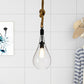 Clear Glass Urn/Trapezoid Pendant Lighting Industrial Style 1 Light Bedroom Hanging Light Fixture with Adjustable Rope Clearhalo 'Ceiling Lights' 'Glass shade' 'Glass' 'Industrial Pendants' 'Industrial' 'Middle Century Pendants' 'Pendant Lights' 'Pendants' 'Tiffany' Lighting' 1420911