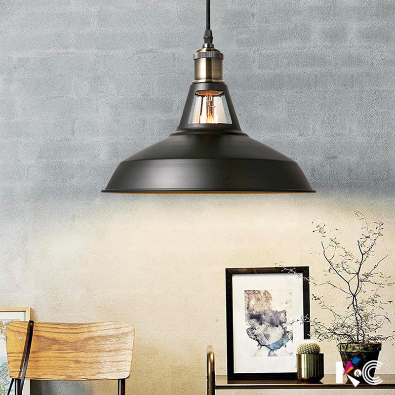 Barn Shade Living Room Pendant Lamp Industrial Style Metal 1 Light Black/White Ceiling Light Fixture with Hanging Rope Clearhalo 'Art Deco Pendants' 'Black' 'Cast Iron' 'Ceiling Lights' 'Ceramic' 'Crystal' 'Industrial Pendants' 'Industrial' 'Metal' 'Middle Century Pendants' 'Pendant Lights' 'Pendants' 'Rustic Pendants' 'Tiffany' Lighting' 1420958