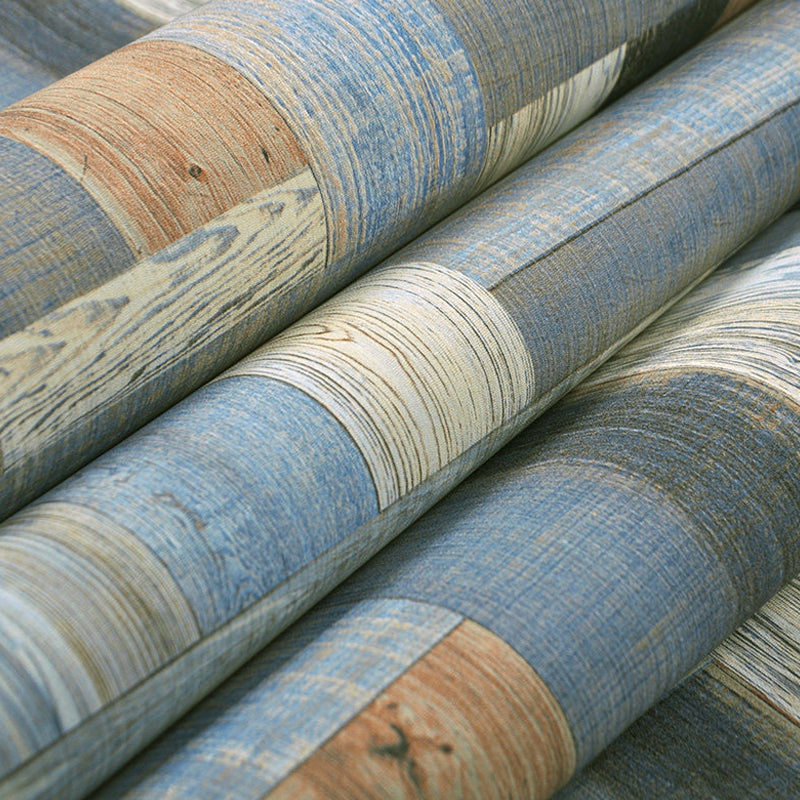 Enchanting Wood Wallpaper for Living Room Geometrical Wall Art in Multi Color, 33' x 20.5" Clearhalo 'Country wall decor' 'Rustic' 'Wallpaper' Wall Decor' 1421245