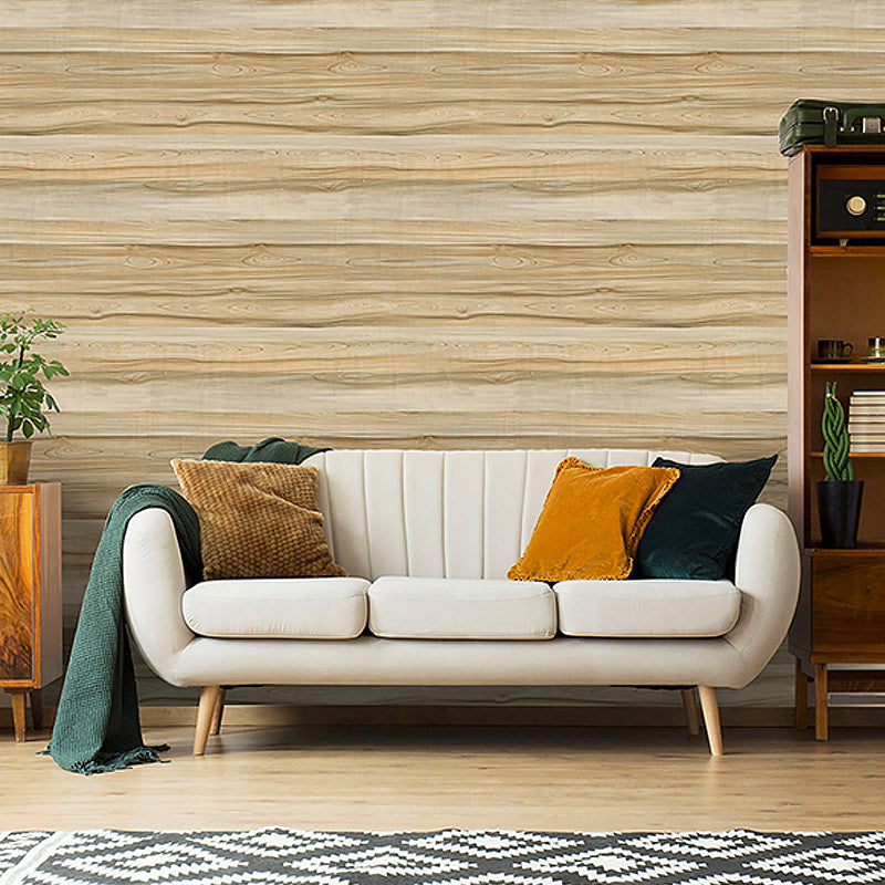 Rural Faux Rubber Wood Wallpaper Grey-Yellow Removable Adhesive Wall Decor for Home Clearhalo &#39;Country wall decor&#39; &#39;Rustic&#39; &#39;Wallpaper&#39; Wall Decor&#39; 1421256