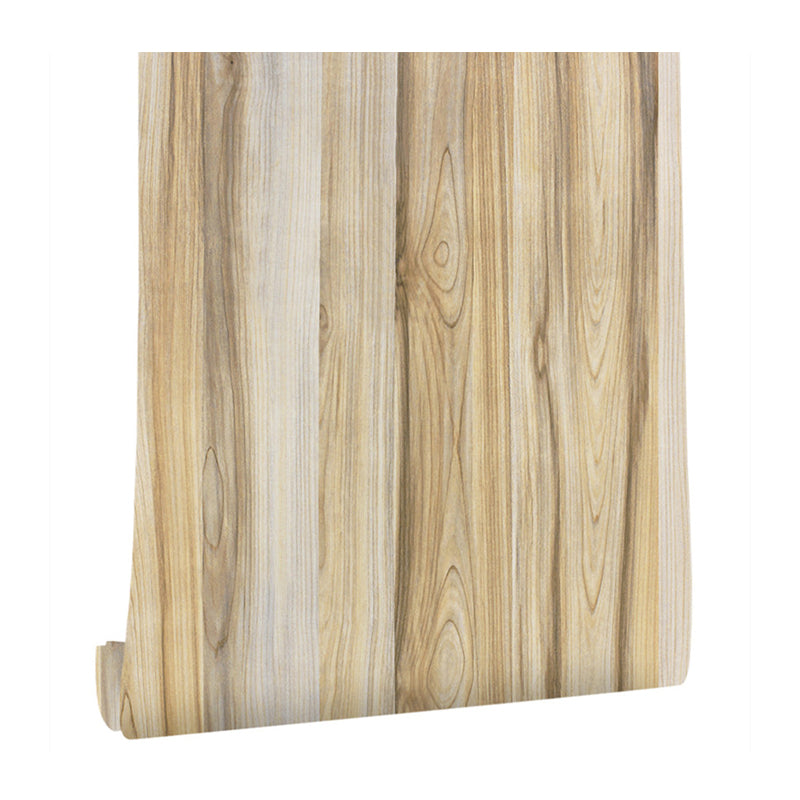 Rural Faux Rubber Wood Wallpaper Grey-Yellow Removable Adhesive Wall Decor for Home Clearhalo &#39;Country wall decor&#39; &#39;Rustic&#39; &#39;Wallpaper&#39; Wall Decor&#39; 1421257