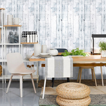Self Sticking Rustic Wood Wallpaper Grey-Green Easy Peel Off Wall Art for Living Room Gray-Green Clearhalo 'Country wall decor' 'Rustic' 'Wallpaper' Wall Decor' 1421272