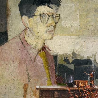 Brown Man Portrait Wall Mural Decal Water-Resistant Artistic Living Room Wall Covering Brown Clearhalo 'Wall Decor' 'Wall Mural' 1421588