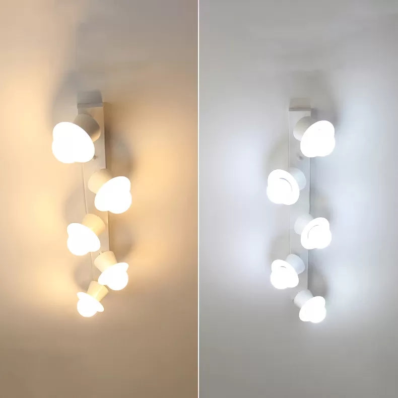Lovely Mushroom Flush Ceiling Light Metal Ceiling Mount Light in White for Hallway 5 White Clearhalo 'Ceiling Lights' 'Close To Ceiling Lights' 'Close to ceiling' 'Semi-flushmount' Lighting' 14220