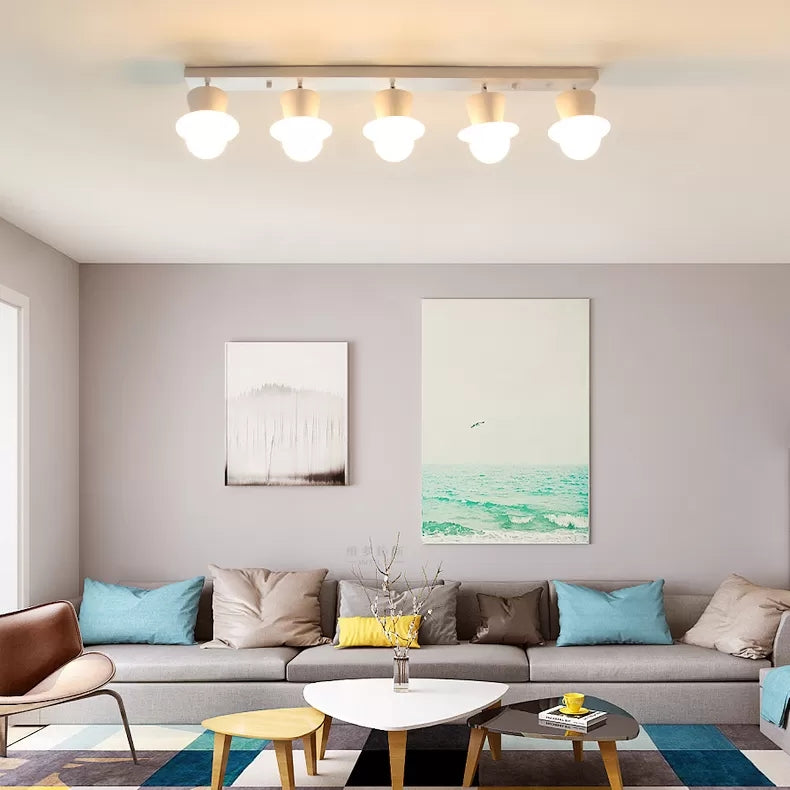 Lovely Mushroom Flush Ceiling Light Metal Ceiling Mount Light in White for Hallway Clearhalo 'Ceiling Lights' 'Close To Ceiling Lights' 'Close to ceiling' 'Semi-flushmount' Lighting' 14221