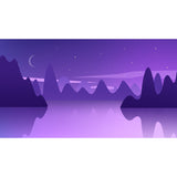 Purple Mountain Lake Reflection Mural Night Landscape Modern Washable Wall Art for Home Clearhalo 'Wall Decor' 'Wall Mural' 1422275