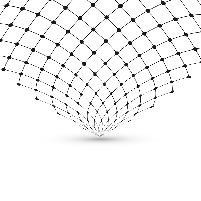 Minimalist Trellis Net Wall Murals for Bedroom Custom Wall Art in Black on White Clearhalo 'Wall Decor' 'Wall Mural' 1422398