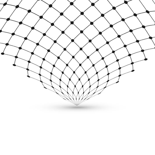 Minimalist Trellis Net Wall Murals for Bedroom Custom Wall Art in Black on White Clearhalo 'Wall Decor' 'Wall Mural' 1422398