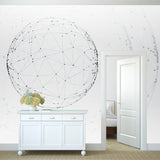 Illustration Web Globe Murals Large Wall Art for Living Room, Custom Size Available