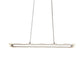 Minimalist 16"/23.5"/31.5" Wide LED Pendant with Acrylic Shade White Linear Ceiling Lamp over Island in Warm/White/Inner Warm and Outer White Light Clearhalo 'Ceiling Lights' 'Modern Pendants' 'Modern' 'Pendant Lights' 'Pendants' Lighting' 142252