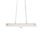 Minimalist 16"/23.5"/31.5" Wide LED Pendant with Acrylic Shade White Linear Ceiling Lamp over Island in Warm/White/Inner Warm and Outer White Light Clearhalo 'Ceiling Lights' 'Modern Pendants' 'Modern' 'Pendant Lights' 'Pendants' Lighting' 142254