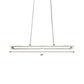 Minimalist 16"/23.5"/31.5" Wide LED Pendant with Acrylic Shade White Linear Ceiling Lamp over Island in Warm/White/Inner Warm and Outer White Light Clearhalo 'Ceiling Lights' 'Modern Pendants' 'Modern' 'Pendant Lights' 'Pendants' Lighting' 142256