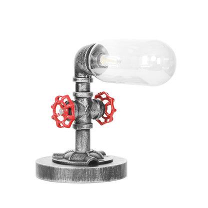 1/4/5-Bulb Capsule Shade Table Ligting Industrial Clear/Amber Glass Night Lamp for Bedroom Clear A Clearhalo 'Lamps' 'Table Lamps' Lighting' 1423729