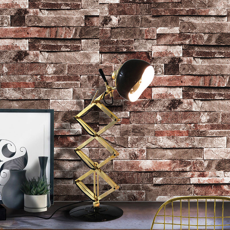 Red Brick Look Wallpaper Roll Temporary Peel and Stick Industrial Living Room Wall Covering Red Clearhalo 'Industrial wall decor' 'Industrial' 'Wallpaper' Wall Decor' 1424172