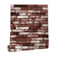 Grey-Red Brick Look Wallpaper Temporary Steampunk Living Room Wall Covering, Peel and Stick Clearhalo 'Industrial wall decor' 'Industrial' 'Wallpaper' Wall Decor' 1424186