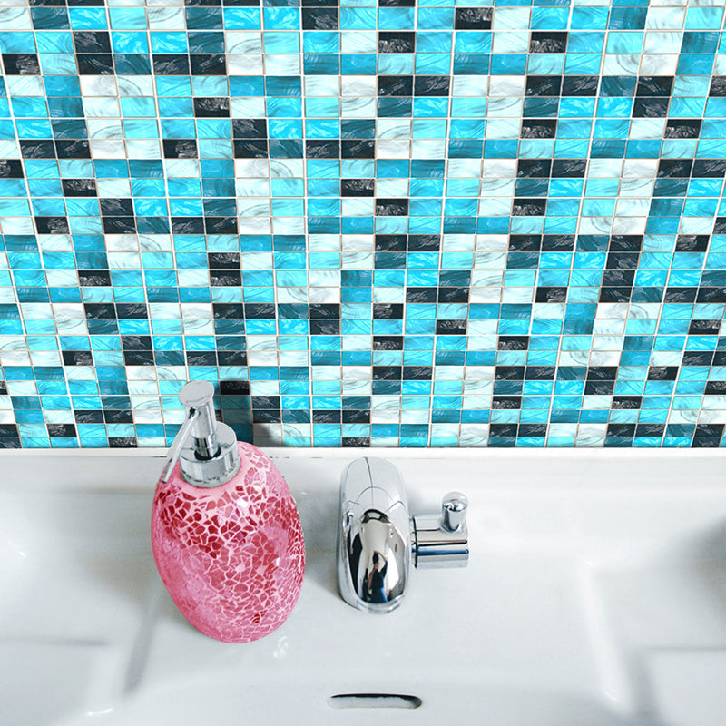 Bohemia Mosaics Tile Wallpaper Panels Multicolored Self Adhesive Wall Art for Kitchen Blue Clearhalo 'Wall Decor' 'Wallpaper' 1424721