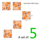 Modern Pebble Look Wallpaper Panel Orange Bathroom Self Sticking Wall Decor, 8' x 8" Clearhalo 'Wall Decor' 'Wallpaper' 1424785
