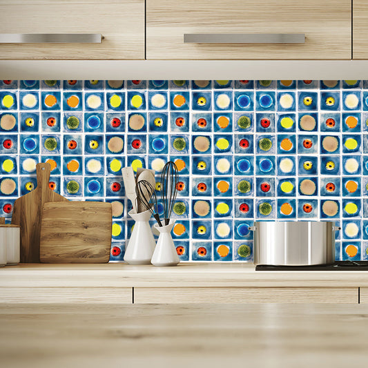 Circle Pattern Adhesive Wallpaper Panels Contemporary Vinyl Wall Art for Kitchen Clearhalo 'Modern wall decor' 'Modern' 'Wallpaper' Wall Decor' 1424793