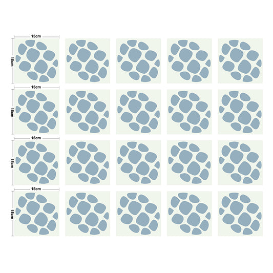 Modern Cobblestone Stick Wallpaper Panel for Bathroom 4.8-sq ft Wall Art in Blue Clearhalo 'Wall Decor' 'Wallpaper' 1424814