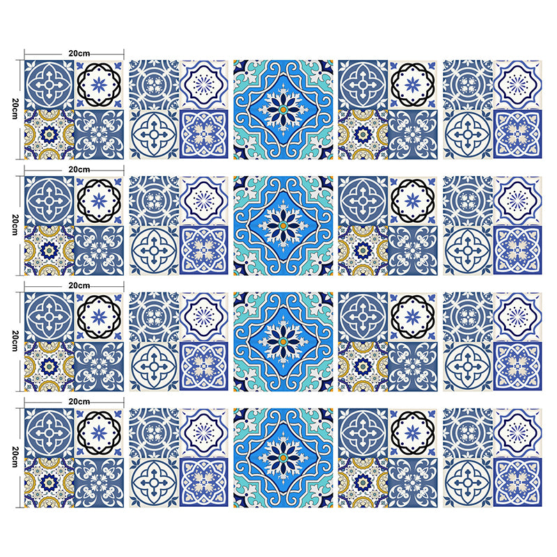 Blue-Purple Quatrefoil Wallpaper Panels Peel and Paste Wall Covering for Accent Wall Clearhalo 'Wall Decor' 'Wallpaper' 1424951