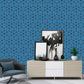 Blue Petals Wallpaper Panels Peel and Paste Bohemia Bathroom Wall Covering (12 Pieces) Clearhalo 'Wall Decor' 'Wallpaper' 1424983