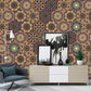 Bohemia Floral Printed Stick Wallpaper Panel Brown Living Room Wall Covering, 5.9-sq ft Clearhalo 'Wall Decor' 'Wallpaper' 1425008