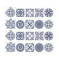 Boho Chic Mandala Wallpaper Panel for Kitchen 2.2-sq ft Wall Covering in Blue, Easy Peel off Clearhalo 'Wall Decor' 'Wallpaper' 1425057