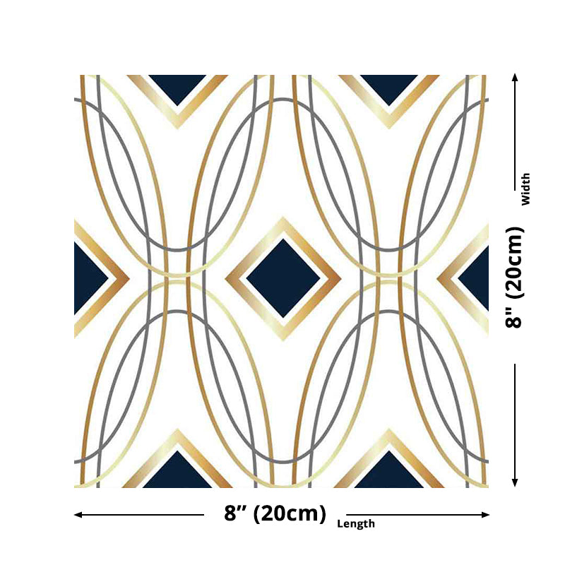 Modern Seamless Pattern Wallpaper Panel in Black-Gold Self-Adhesive Wall Decor for Kitchen Clearhalo 'Modern wall decor' 'Modern' 'Wallpaper' Wall Decor' 1425099