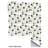 Modern Squares Tile Wallpaper Panels Black-White Stick On Wall Decor for Kitchen Clearhalo 'Wall Decor' 'Wallpaper' 1425125