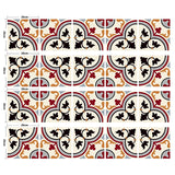 Baroque Flower Wallpaper Panels Orange Red Wall Covering for Dining Room, Self Sticking Clearhalo 'Wall Decor' 'Wallpaper' 1425133