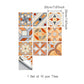 Boho Mosaics Tile Stick Wallpaper Panel Orange-Blue Kitchen Wall Covering, 8' x 8" Clearhalo 'Wall Decor' 'Wallpaper' 1425242