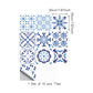Bohemia Tile Wallpaper Panel Set Blue Peel and Paste Wall Covering for Living Room Clearhalo 'Wall Decor' 'Wallpaper' 1425265